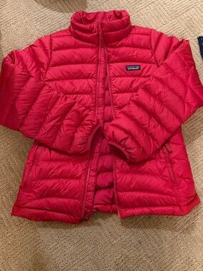 Patagonia Kids Red Quilted Puffer Jacket